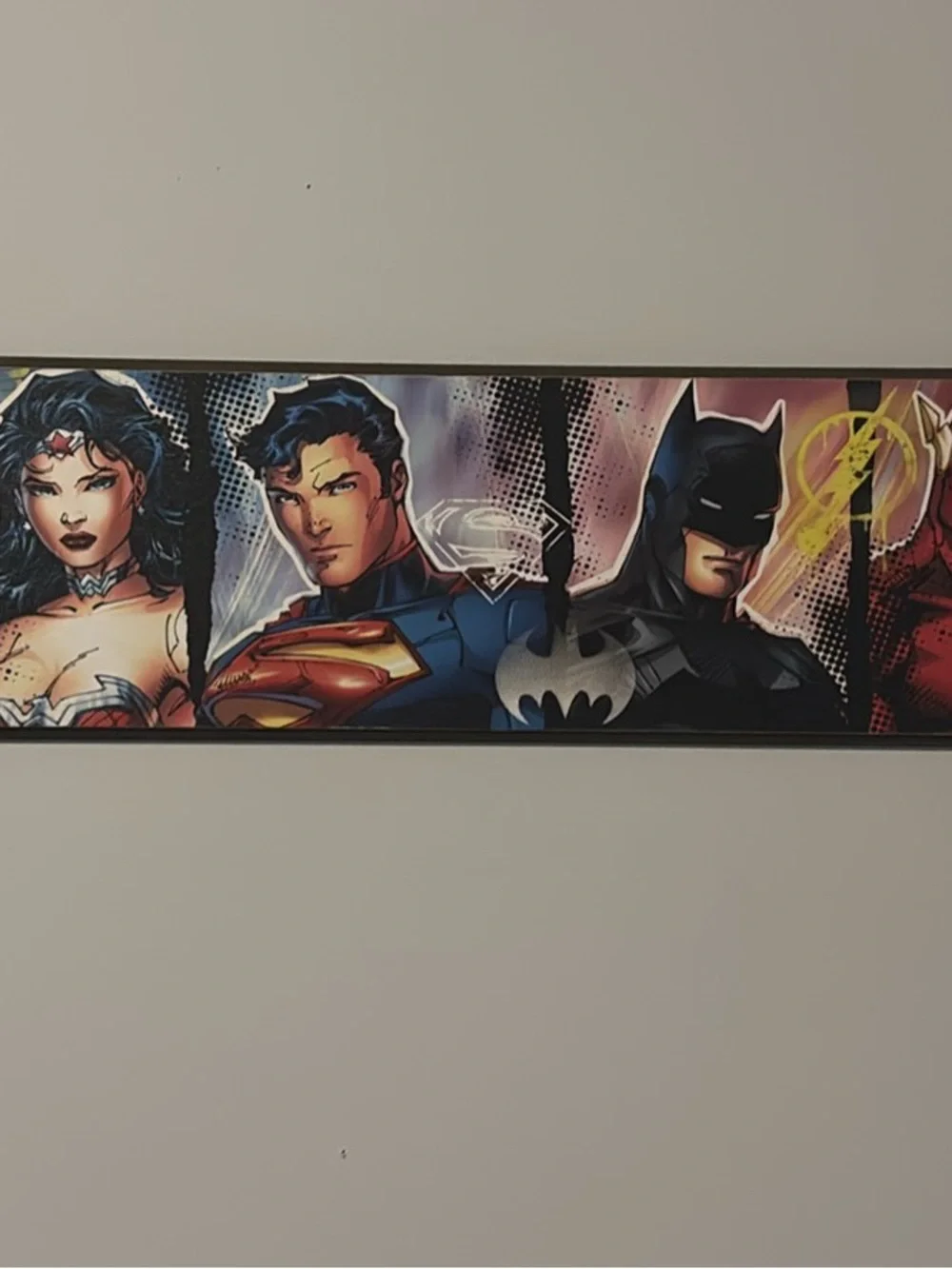 DC Comics Justice League Banner - Blue, Red, Green, Yellow, Black
